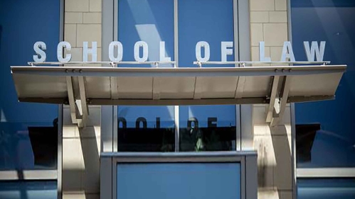 School of Law sign on Camden’s law building