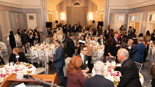 Room full of attendees at the 2023 Rutgers School of Law–Newark Alumni Association Gala