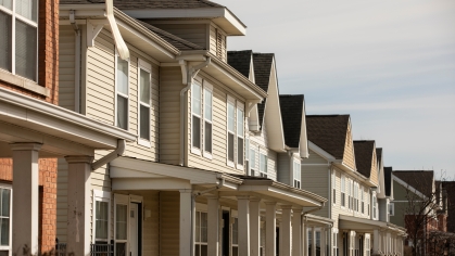 row of two story houses