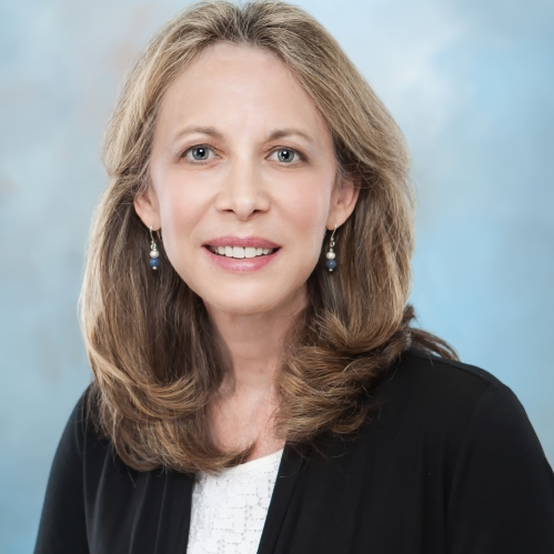 a woman smiling