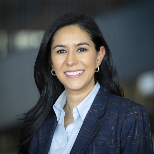 a woman smiling