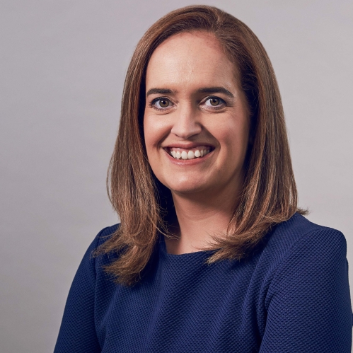 a woman smiling