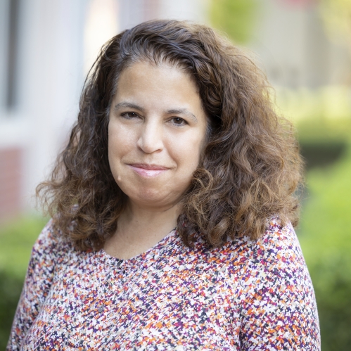 woman smiling outside