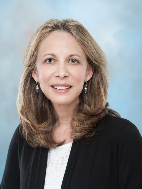 a woman smiling