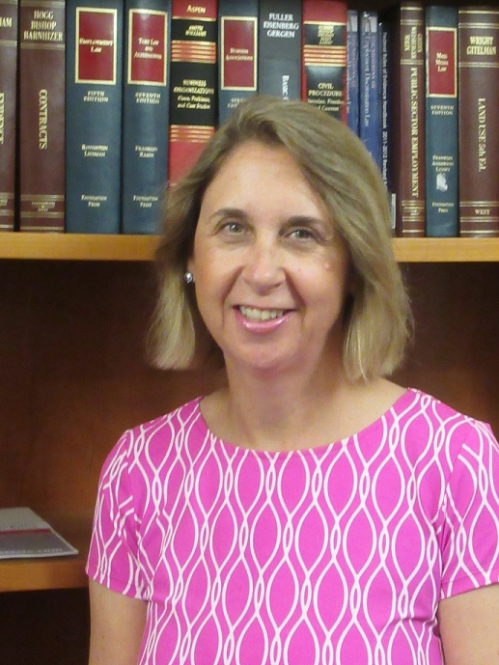a woman smiling
