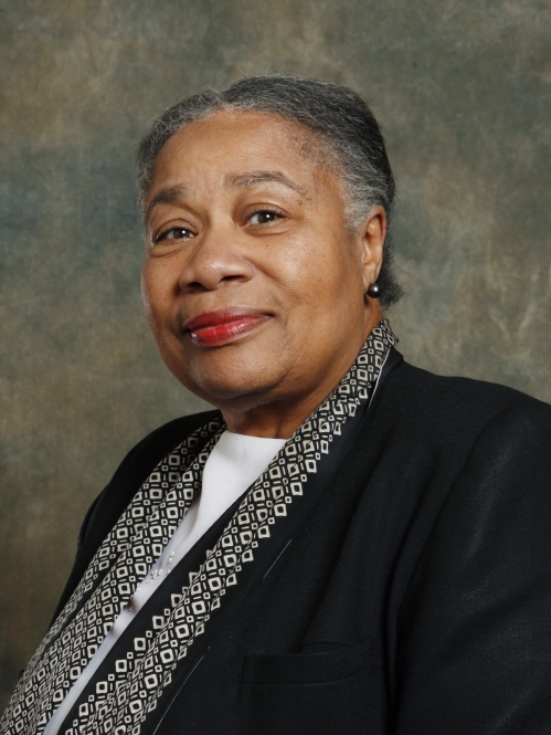 a woman smiling