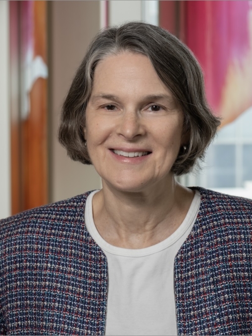 a woman smiling