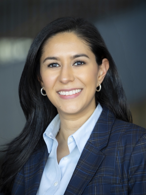 a woman smiling