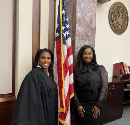 two women posing for a photograph
