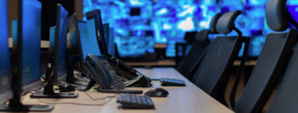 photograph of a computer room