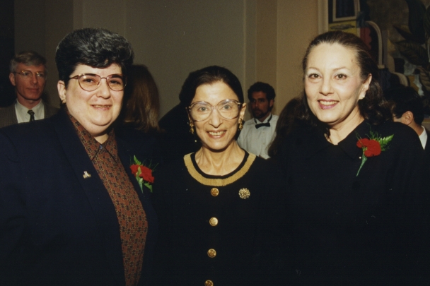 Image of Ruth Bader Ginsburg with two other women