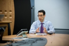 image of Professor Michael Carrier at a table