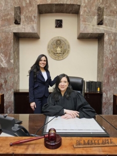 two women posing for a photograph