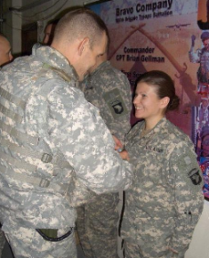 man and woman shaking hands