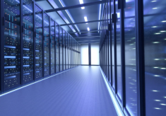 photograph of a server room