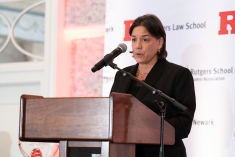 Jacqueline Romero speaking at the 2024 Alumni Association Gala