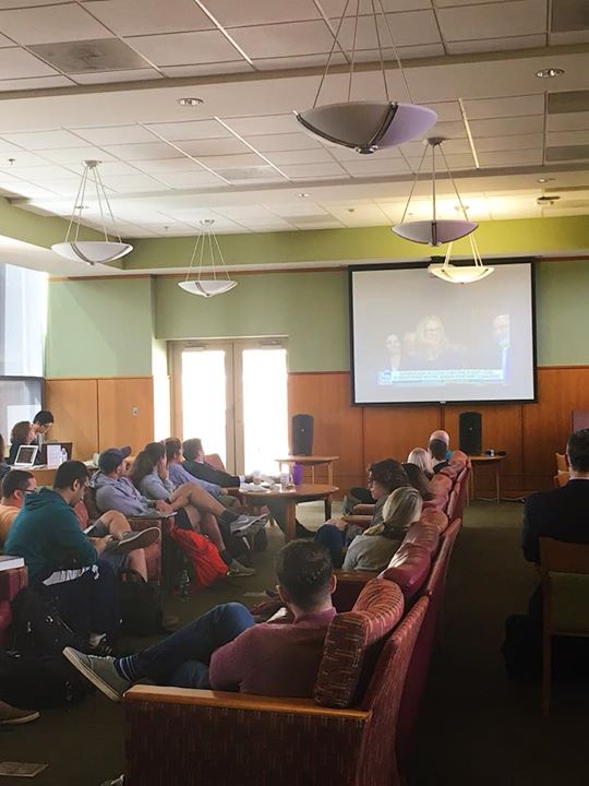 Students watch the SCOTUS confirmation hearings