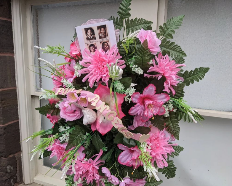 Bouquet in honor of four girls killed in 16th Street Church Bombing